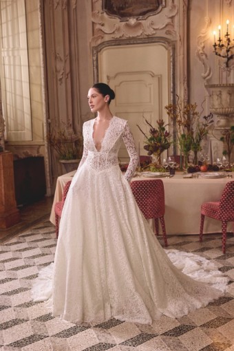 Justin Alexander Lady-LND lined bodice #1 Ivory/Latte thumbnail