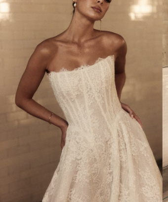 Alena Leena Dahlia-chantilly lace #1 Ivory thumbnail