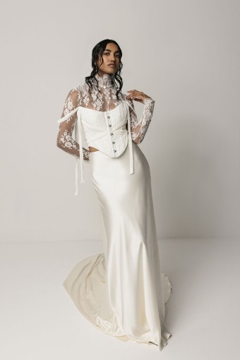 SAINT Bridal Couture Oriane Skirt #2 Off White thumbnail