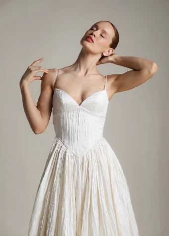 Aesling Bridal Rhea-Pleated Taffeta #0 default Ivory thumbnail