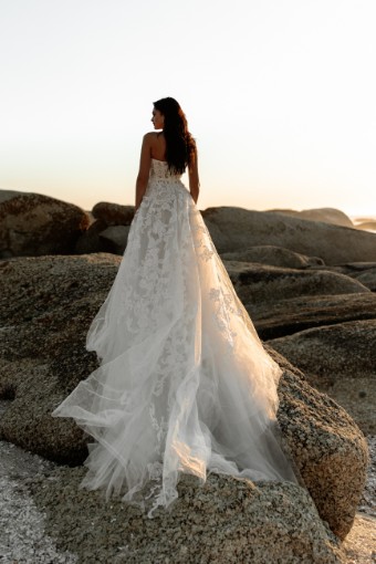 Alena Leena Style #Hibiscus-with slit #1 Ivory/Nude thumbnail