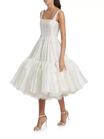 Bronx and Banco Tiara White Midi Dress #0 default White thumbnail