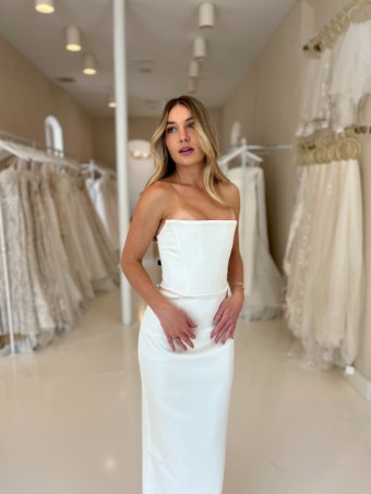 Bronx and Banco Florentina Blanc Gown #1 White thumbnail