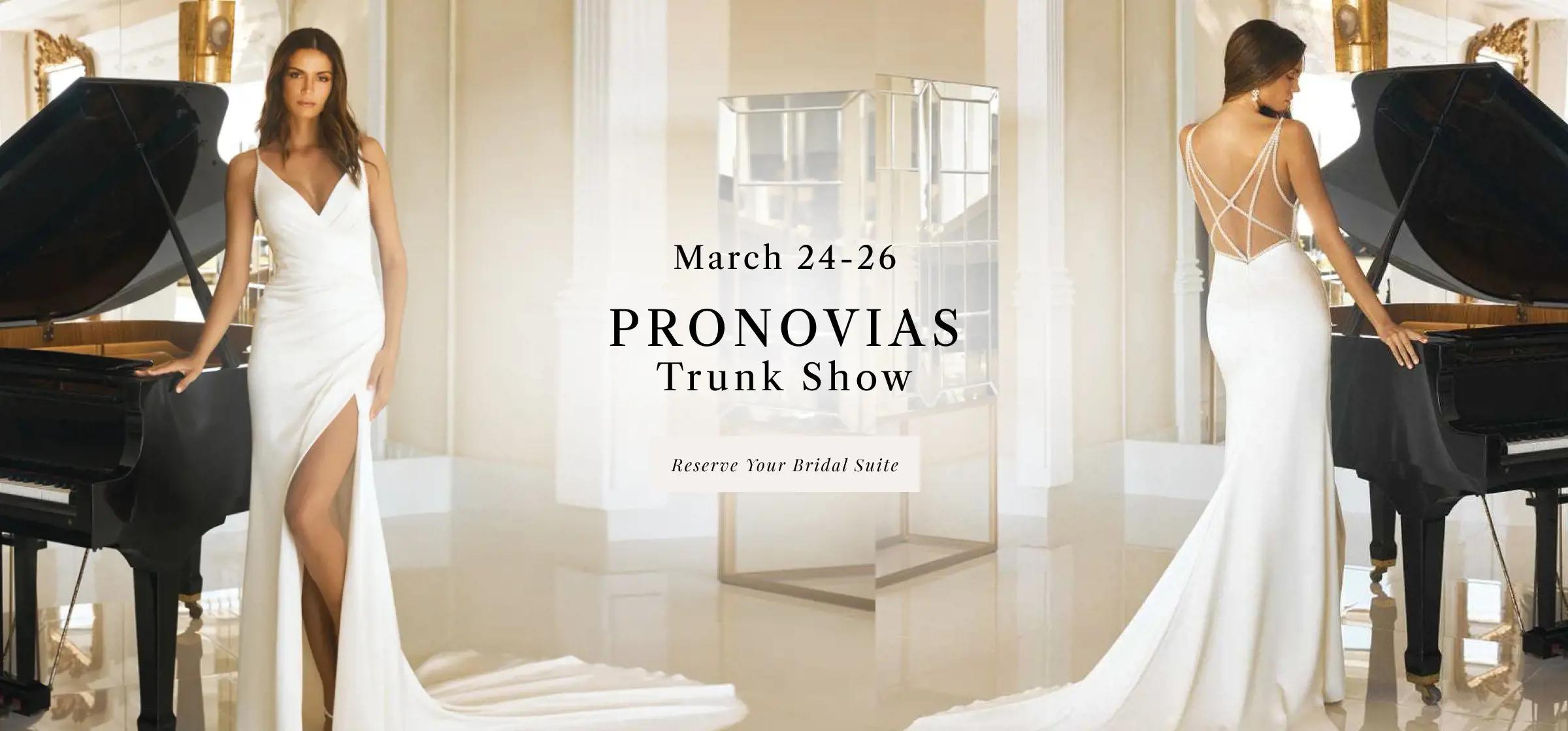"Pronovias Trunk Show" banner for desktop